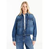 Ted Baker Koyu Mavi Kutu Form Jean Gömlek, XL, TBFW25FJEA010, Koyu Mavi, Kadın