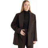 Ted Baker Oversized Koyu Kahve Kadın Ceket TBWRJC1018-3 - 40