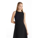 Ted Baker SİYAH KOLSUZ KLOŞ MİDİ ELBİSE