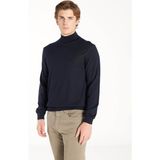 Ted Baker Yarım Balıkçı Yaka Standart Düz Lacivert Erkek Kazak TBMRKW1044