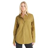 Ted Baker Zeytin Yeşili Poplin Gömlek, M, TBFW25FSHI001, Yeşil, Kadın