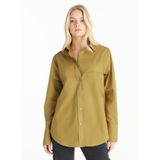 Ted Baker Zeytin Yeşili Poplin Gömlek, XS, TBFW25FSHI001, Yeşil, Kadın