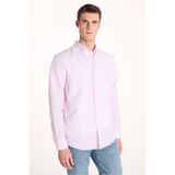 Ted Baker%100 Keten D Yaka Comfort U Kol Oxford Gömlek, M, TBSS26MSHI018, Pembe, Erkek