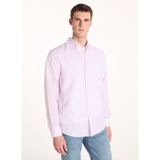 Ted Baker%100 Keten D Yaka Comfort U Kol Oxford Gömlek, XL, TBSS26MSHI018, Pembe, Erkek