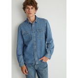 Ted Indigo Mavisi Denim Jean Gömlek Slim Fit/Dar Kesim 0210909-87933