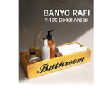 Teda Badhroom Ahşap Kutu Organizer - Banyo Düzenleyici - Dekoratif Kutu - Banyo Rafı-Duş Düzenleyici