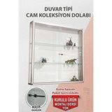 Teda Camlı Vitrin - Camlı Dolap - Camlı Koleksiyon Vitrini - Cam Raf - Kurulu Ürün 100x100x20