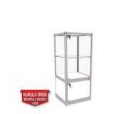 Teda Camlı Vitrin - Camlı Dolap - Camlı Koleksiyon Vitrini - Cam Raf - Kurulu Ürün 95x40x40