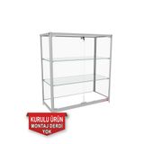 Teda Camlı Vitrin - Camlı Dolap - Camlı Koleksiyon Vitrini - Cam Raf - Kurulu Ürün 95x90x40