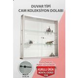 TEDA Camlı Vitrin - Camlı Dolap - Camlı Koleksiyon Vitrini - Duvar Tipi Cam Vitrin 100x100x20