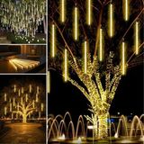 Tedaks 10'lu 45 cm Plastik Meteor LED USB 2m Kablo Sarı Renk Ağaç Işığı – Renk Değiştiren Asmalı Dekoratif Bahçe ve Dış Mekan Aydınlatması