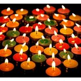 Tedaks 50 Li Yuvarlak Mum Kırmızı Tealight Mum Doğum Günü Parti Süsleme - 50 Li Yuvarlak Kırmızı
