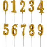 Tedaks 8 Gold Mum 13 cm Büyük Boy Rakam Doğum Günü Pasta Süsleme - 8 YAŞ