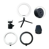 Tedaks 8inç 20CM Youtube Instagram Tiktok Selfiestüdyo Video Fotoğraf Ring Lighttripod LED Halk - 20 cm - Beyaz
