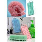 Tedaks Kendiliğinden Askılı Peeling ve Masaj Etkili Silikon Banyo Vücut Fırçası Pembe