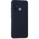 Tedar Xiaomi Redmi 12C Kılıf Nano Içi Kadife Silikon - Lacivert Najmaddin - Renkli