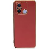 Tedar Xiaomi Redmi 12C Kılıf Volet Silikon - Kırmızı Najmaddin - Renkli