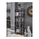 Tedarik Center Helina 5 Raflı Kitaplık Metal Ayaklı Ofis Rafı Çok Amaçlı Dolap 180x60 - Atlantik Çam