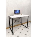 Tedarikcenter Çalışma Masası 90x60 Cm Metal Ayaklı Bilgisayar Masası - Beyaz