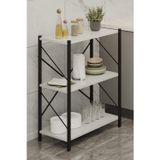 Tedarikcenter Metal Kitaplık 3 Raflı Çok Amaçlı Dosya Kitap Rafı Ofis Salon Raf 76 Cm