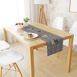 Teddies Runner-TR117, 140x45cm (İnce Keten, Uluslararası Yıkama Ve Solmama Sertifikası)