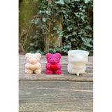 Teddy Bear Gül Dokulu Küçük Tekli Mum Kalıbı