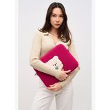 Teddy Bear Laptop Kılıfı 13" & 14" Inç Uyumlu Fuşya