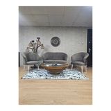 Teddy Takım Beyaz Boyalı Sivriltme Ayak Çay Seti Koltuk - Berjer , Balkon, Salon, Ofis Kahverengi Renk 40 X 125 Boyut/Ebat