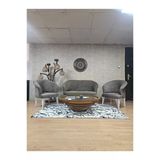 Teddy Takım Beyaz Boyalı Telli Ayak Çay Seti Koltuk - Berjer , Balkon, Salon, Ofis Kahverengi Renk 40 X 125 Boyut/Ebat