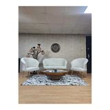 Teddy Takım Gold Kaplama Sivriltme Ayak Çay Seti Koltuk - Berjer , Balkon, Salon, Ofis Krem Renk 40 X 125 Boyut/Ebat