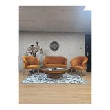 Teddy Takım Gold Kaplama Telli Ayak Çay Seti Koltuk - Berjer , Balkon, Salon, Ofis Kiremit Renk 40 X 125 Boyut/Ebat