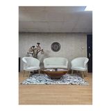 Teddy Takım Gold Kaplama Telli Ayak Çay Seti Koltuk - Berjer , Balkon, Salon, Ofis Krem Renk 40 X 125 Boyut/Ebat