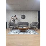 Teddy Takım Krom Kaplama Sivriltme Ayak Çay Seti Koltuk - Berjer , Balkon, Salon, Ofis Kahverengi Renk 40 x 125 Boyut/ebat - Çok Renkli