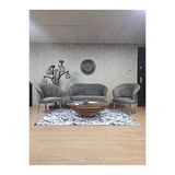Teddy Takım Krom Kaplama Sivriltme Ayak Çay Seti Koltuk - Berjer , Balkon, Salon, Ofis Kahverengi Renk 40 X 125 Boyut/Ebat