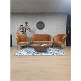 Teddy Takım Krom Kaplama Sivriltme Ayak Çay Seti Koltuk - Berjer , Balkon, Salon, Ofis Kiremit Renk 40 x 125 Boyut/ebat - Çok Renkli