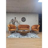 Teddy Takım Krom Kaplama Telli Ayak Çay Seti Koltuk - Berjer , Balkon, Salon, Ofis Kiremit Renk 40 x 125 Boyut/ebat - Çok Renkli