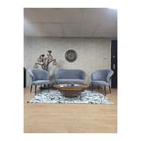 Teddy Takım Siyah Boyalı Sivriltme Ayak Çay Seti Koltuk - Berjer , Balkon, Salon, Ofis Gri Renk 40 X 125 Boyut/Ebat