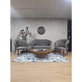 Teddy Takım Siyah Boyalı Sivriltme Ayak Çay Seti Koltuk - Berjer , Balkon, Salon, Ofis Kahverengi Renk 40 x 125 Boyut/ebat - Çok Renkli