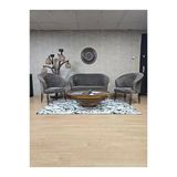Teddy Takım Siyah Boyalı Telli Ayak Çay Seti Koltuk - Berjer , Balkon, Salon, Ofis Kahverengi Renk 40 X 125 Boyut/Ebat