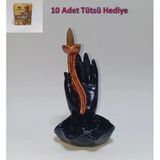 Tedisanat El Tütsülük (10 Adet Tütsü Hediyeli) Geri Akış Tütsülük Buhurdanlık