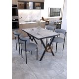 Tedy Masa Sandalye 70X110 Masa - Açık Gri
