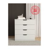 Teen & Bright %100 MDF Nova 4 Çekmeceli Bazalı Şifonyer - Beyaz
