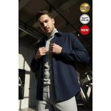 Teenage Millionaire Erkek Lacivert Kaşe Kalın Soft Oduncu Yumuşak Dokulu Regular Old Money Culture Gömlek Ceket Hırka