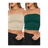Teenystore Straplez Bandeau Süprem Crop Body Bluz