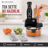 Tefal 1500 Watt Güçlü Motorlu Blender Seti, Doğrama, Çırpma, Karıştırma, Rendeleme ve Dilimleme Işlevli Siyah Blender Seti, Cam Hazne ve Paslanmaz Çelik Dört Bıçak