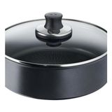 Tefal 28 cm İndüksiyon Tabanlı Kısa Makarna Tenceresi Titanyum Kaplama Siyah Renk