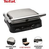 Tefal 5 Kademeli Premium Izgara ve Tost Makinesi, Zaman Ayarlayıcılı, Çıkarılabilir Döküm Plaka, Paslanmaz Çelik Gövde, + Onerous Mutfak Tartısı - Gümüş