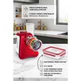 Tefal 5 Koni Başlıklı Fresh Express Max 150W Doğrayıcı ve Sızdırmaz Cam Saklama Kabı Seti - Kırmızı - Beyaz