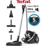 Tefal 5 YIL Garanti Ultra Sessiz 900W İle %40 daha Tasarruflu Turbo Halı Döver Başlık + Evcil Hayvan Başlıklı Torbasız Süpürge + Hav&Yün Temizleyici - Siyah