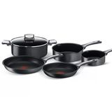 Tefal 6 Parça Tencere Ve Tava Seti Sınırsız | Yapışmaz Ve İndüksiyonlu Ocaklar Dahil Her Türlü Tava 22 + 26 Cm | Güveç Kabı 16 + 20 Cm | Hollandalı Fırın 24 Cm + Kapak | Siyah